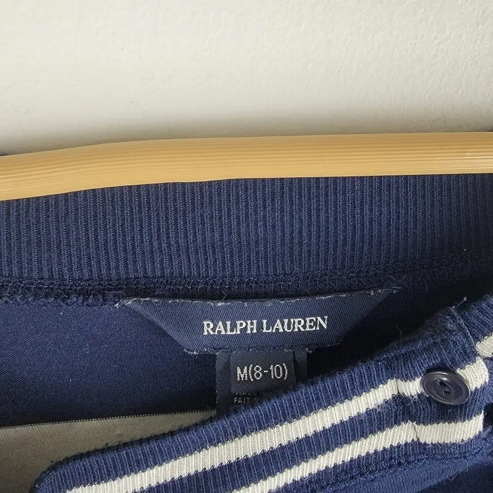 Ralph Lauren kids fitted dress sz M (8-10) blue striped